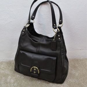 COACH Soho Campbell BROWN LEATHER Tote PURSE Bag